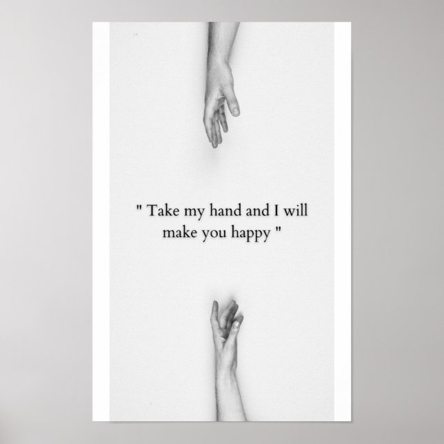 Together Forever Minimalist Hand Line Art Poster (Vorne)