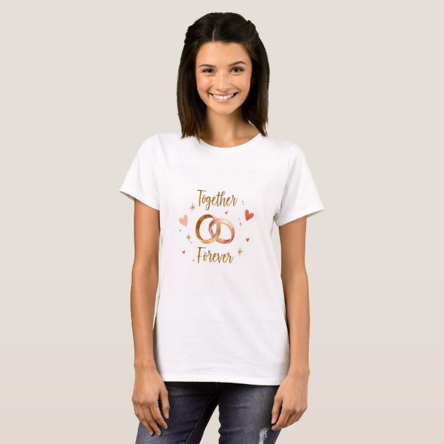 Together Forever Romantic Minimal T-Shirt (Vorne ganz)