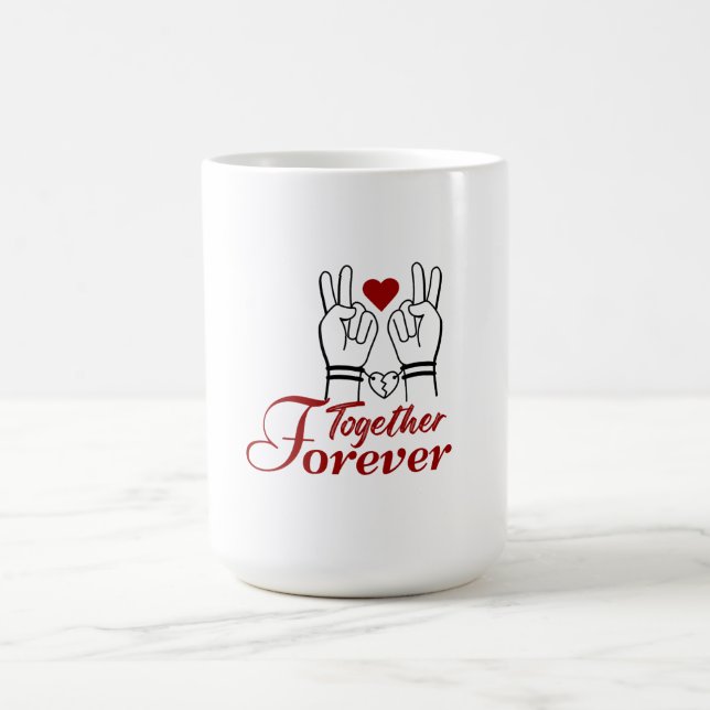 “Together Forever – Romantic Valentine’s Day Coupl Kaffeetasse (Mittel)