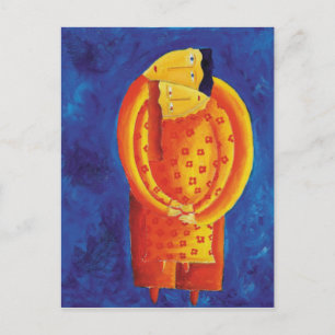 Together Zeitgenössische Kunst Acrylmalerei Postkarte