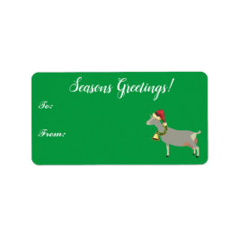 Toggenburg Dairy Goat Weihnachtsgeschenk Tag Adressaufkleber