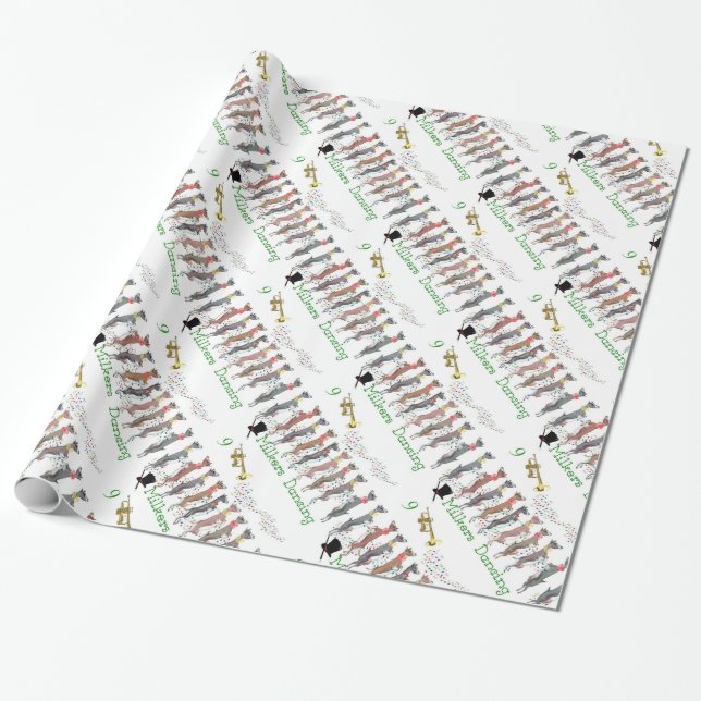Toggenburg Goats tanzen Weihnachtswrapping Paper Geschenkpapier (Ungerollt)