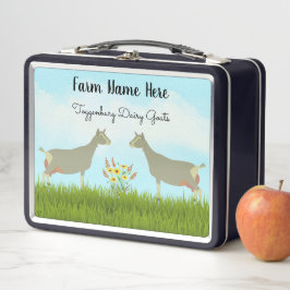 Toggenburg Milchziegen Herd Metal Lunch Box