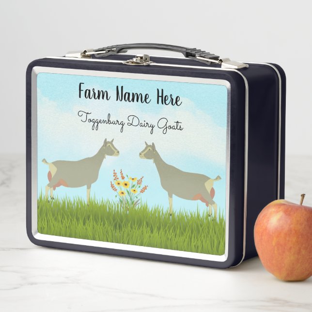 Toggenburg Milchziegen Herd Metal Lunch Box (Beispiel)