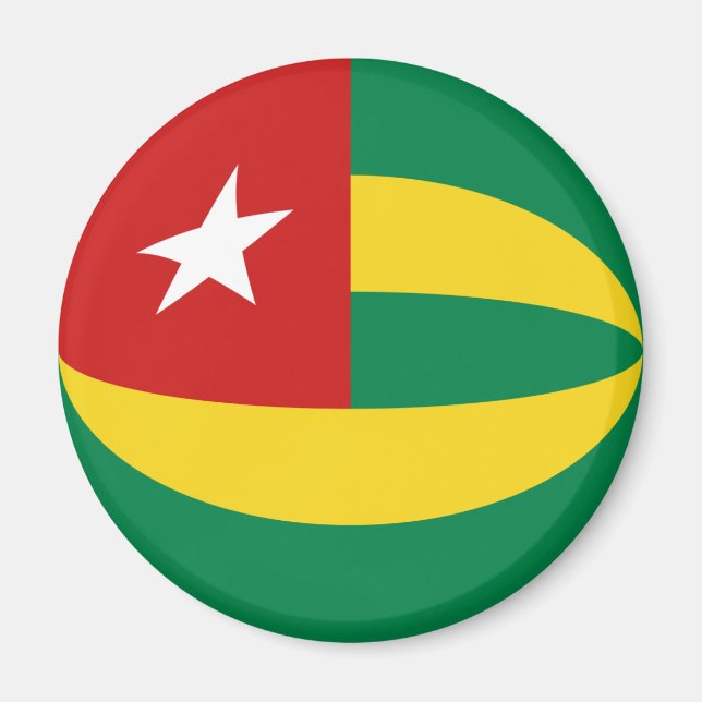 Togo Fisheye Flag Magnet (Vorne)