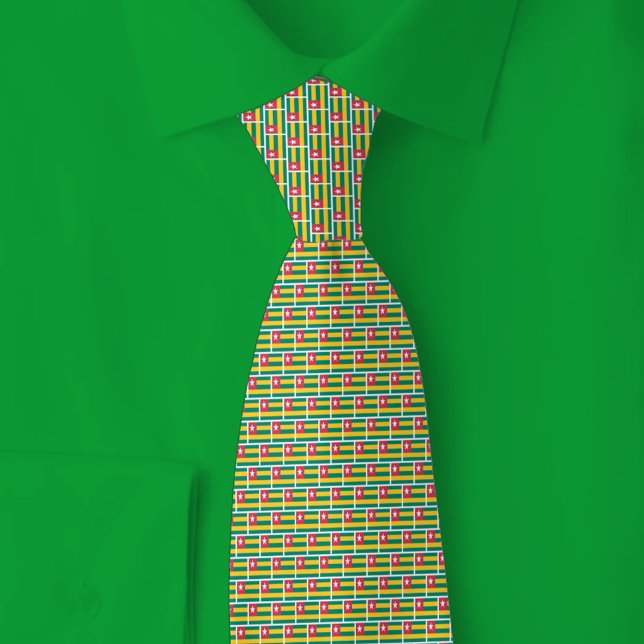 Togo Flag Brick Pattern Krawatte (Von Creator hochgeladen)