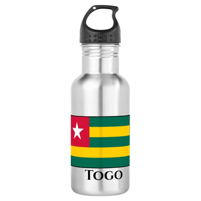 Togo Flag Edelstahlflasche (Vorderseite)