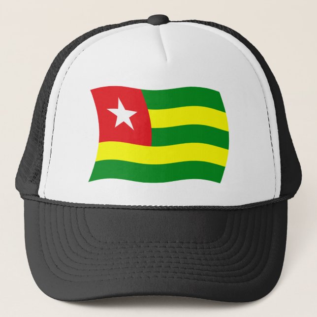 Togo Flag Hat Truckerkappe (Vorderseite)