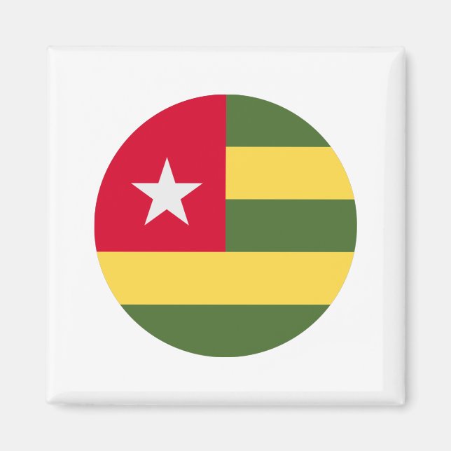 Togo Flag Magnet (Vorne)