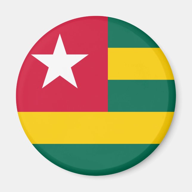 Togo Flag Magnet (Vorne)