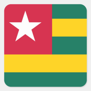 Togo Flag Quadratischer Aufkleber