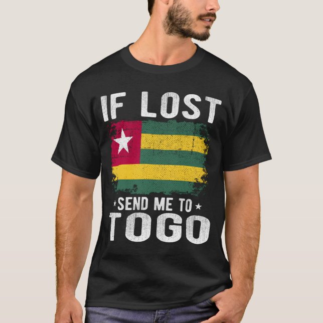 Togo Flag Souvenir - Wenn ich verloren habe, schic T-Shirt (Vorderseite)