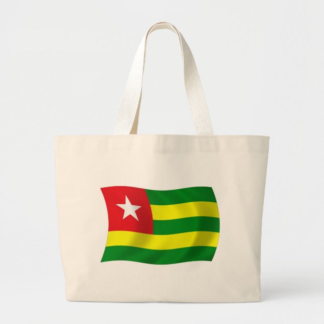 Togo Flag Tote Bag Jumbo Stoffbeutel (Vorne)