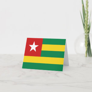 Togo-Flagge Notizkarte Karte