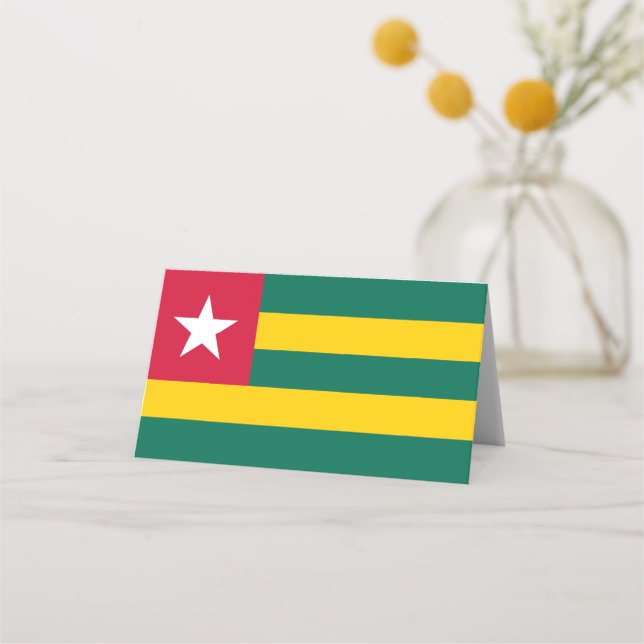 Togo-Flagge Platzkarte (Vorderseite)
