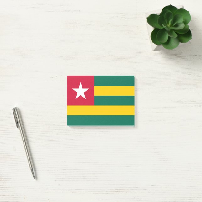 Togo-Flagge Post-it Klebezettel (Büro)