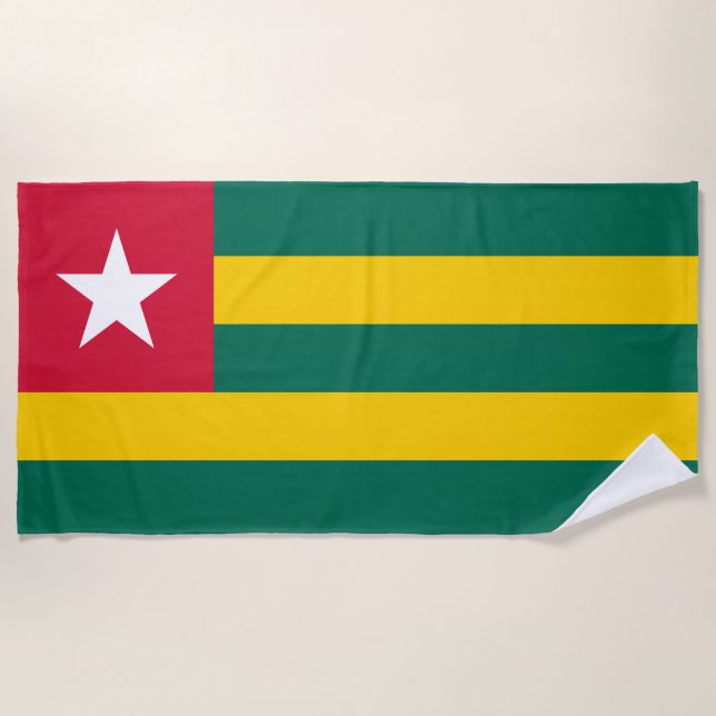 Togo-Flagge Strandtuch (Vorderseite)
