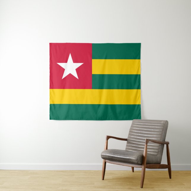 Togo-Flagge Wandteppich (Beispiel (Horizontal))