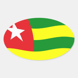 Togo-Flaggen-Aufkleber Ovaler Aufkleber