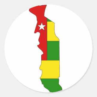 Togo-Flaggenplan Runder Aufkleber