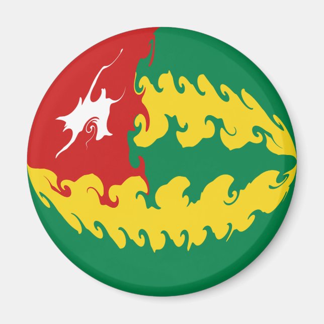 Togo Gnarly Flag Magnet (Vorne)