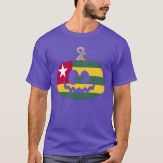 Togo Halloween-Kürbis retro T-Shirt