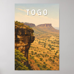 Togo Illustration Reise Kunst Vintage Poster