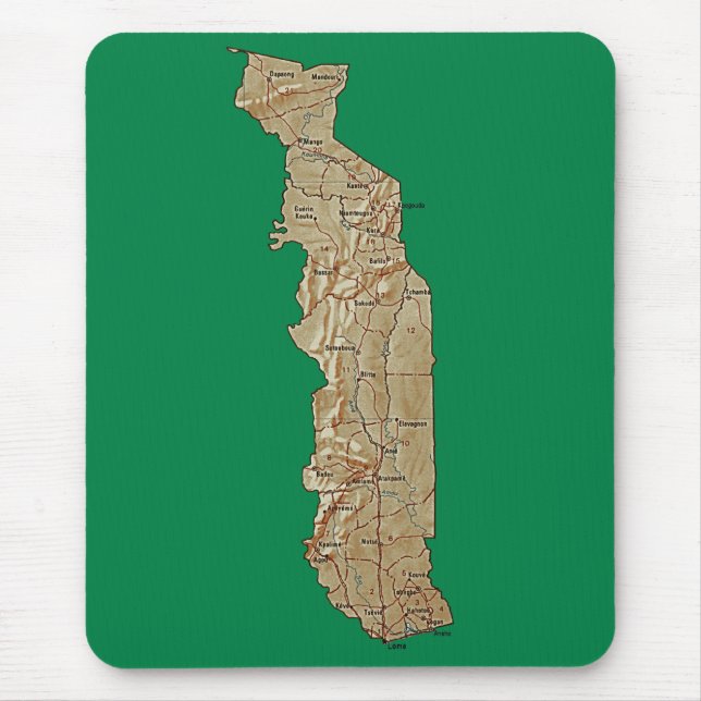 Togo Map Mousepad (Vorne)
