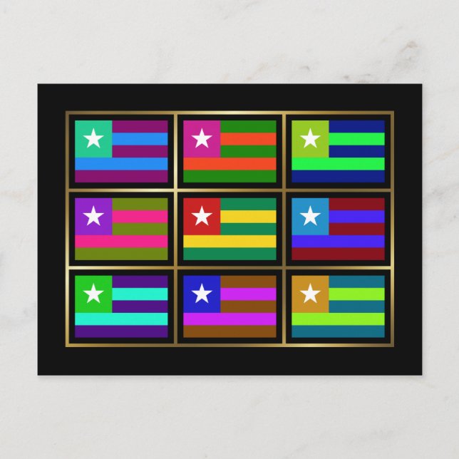 Togo Multihue Flags Postkarte (Vorderseite)