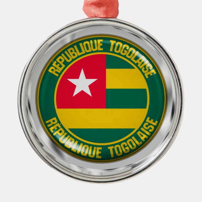 Togo Round Emblem Ornament Aus Metall (Vorne)