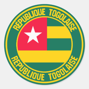Togo Round Emblem Runder Aufkleber