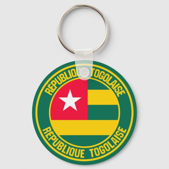 Togo Round Emblem Schlüsselanhänger (Vorderseite)