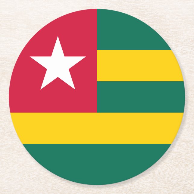 Togo Runder Pappuntersetzer (Vorderseite)