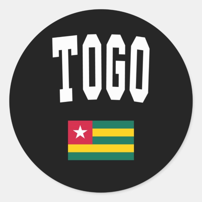 Togo Style Runder Aufkleber (Vorderseite)