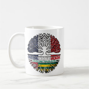 Togo Togolese France Tree Roots Flag Kaffeetasse