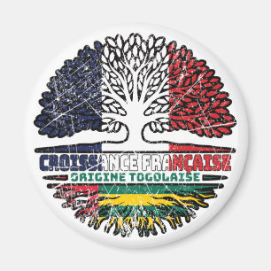 Togo Togolese France Tree Roots Flag Magnet