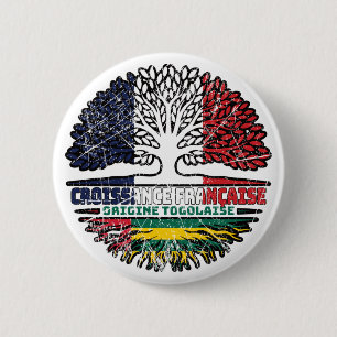 Togo Togolesisch Französisch Frankreich Baum Wurz Button