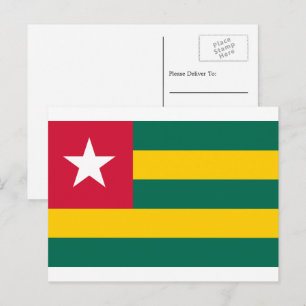 togoische Flagge, Flagge Togo Postkarte