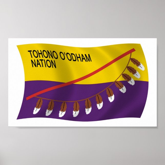 Tohono O'odham Nation Flag Poster Print (Vorne)