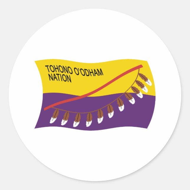 Tohono O'odham Nation Flag Sticker (Vorderseite)