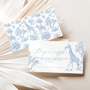 Toile Blau wunderliche Safari-Windel-Raffa-Ticket Begleitkarte