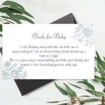 Toile Blue Floral Books for Baby Showcard