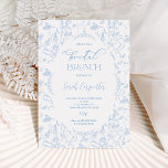 Toile Brautparty Brunch Einladung<br><div class="desc">Brautparty Toile Blumenbrunch Einladung,  etwas Blue Bridal Einladung Bridal Dusche Einladung</div>