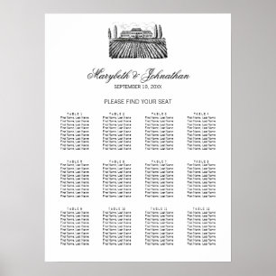 Toile & Calligrafie Hochzeitskarten Poster