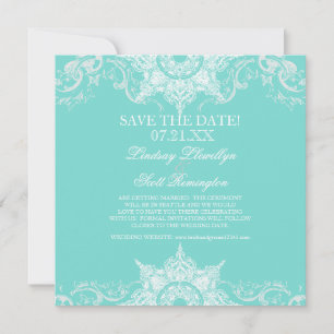 Toile Damast Swirl Save the Dates Date