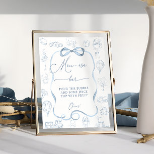 Toile de Jo Baby Shower Mom-osa-Bar für werdende M Poster