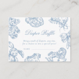 Toile de Jouy Babydusche Windelwanne Begleitkarte