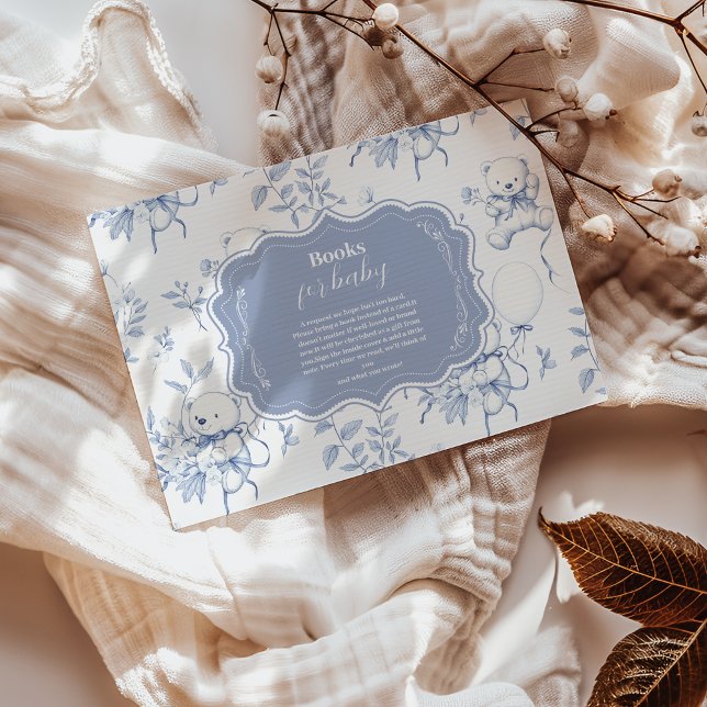 Toile De Jouy Bear Baby Showe Books für Baby Begleitkarte (Von Creator hochgeladen)