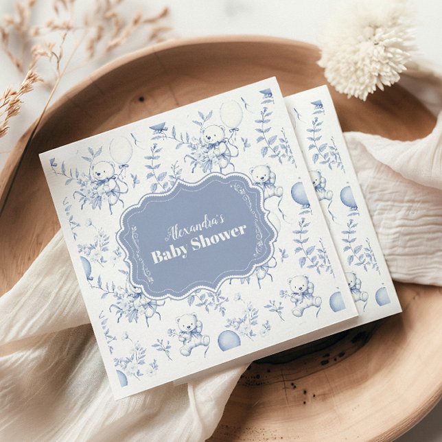 Toile De Jouy Bear Babydusche Serviette (Von Creator hochgeladen)