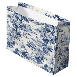 Toile de jouy, blau und weiß, Porzellan, Große Geschenktüte